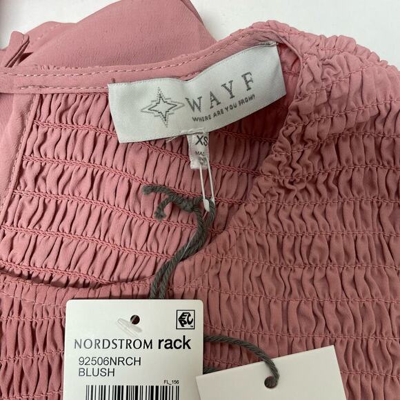 NWT WAYF Camden Smocked Puff Sleeve Tiered Maxi Dress - Picture 11 of 13